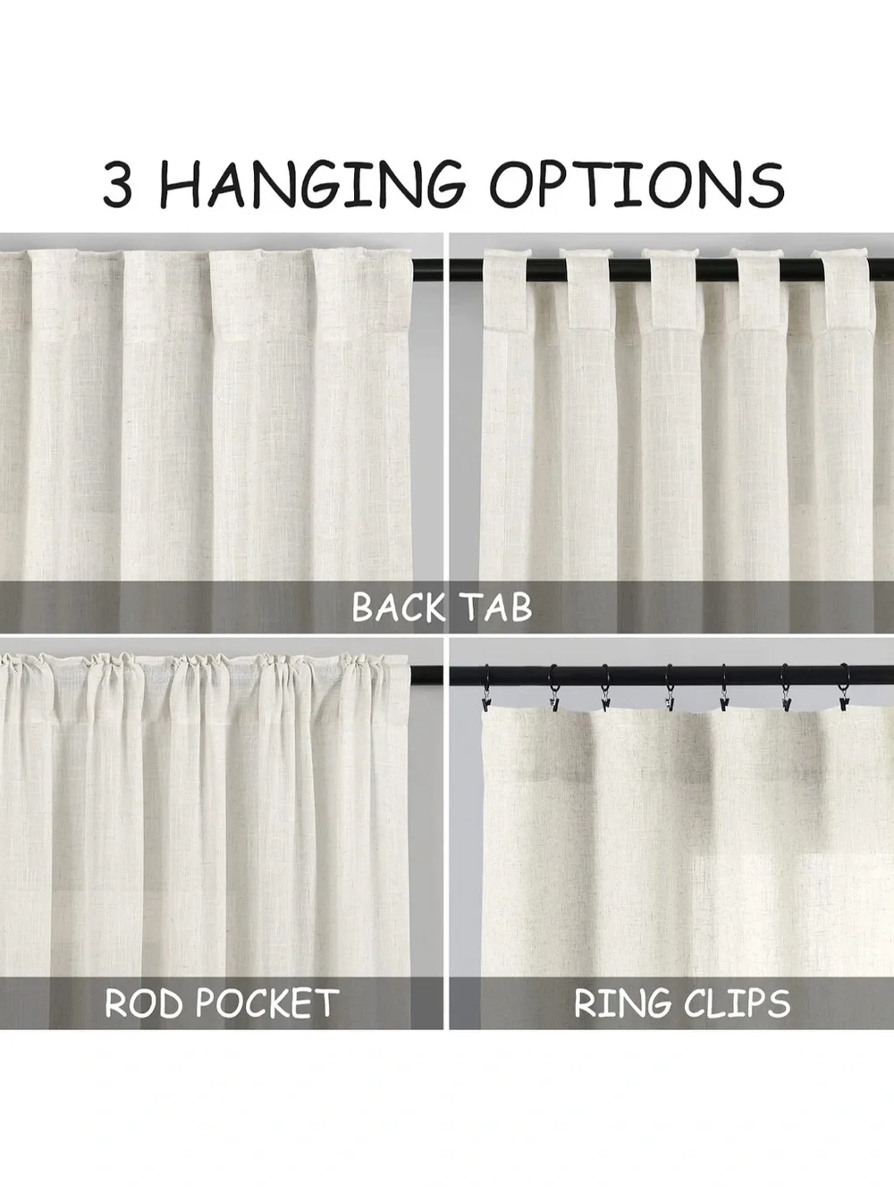 Linen 96” curtains